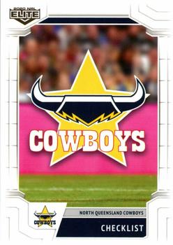 2020 NRL Elite #073 North Queensland Cowboys Checklist Front
